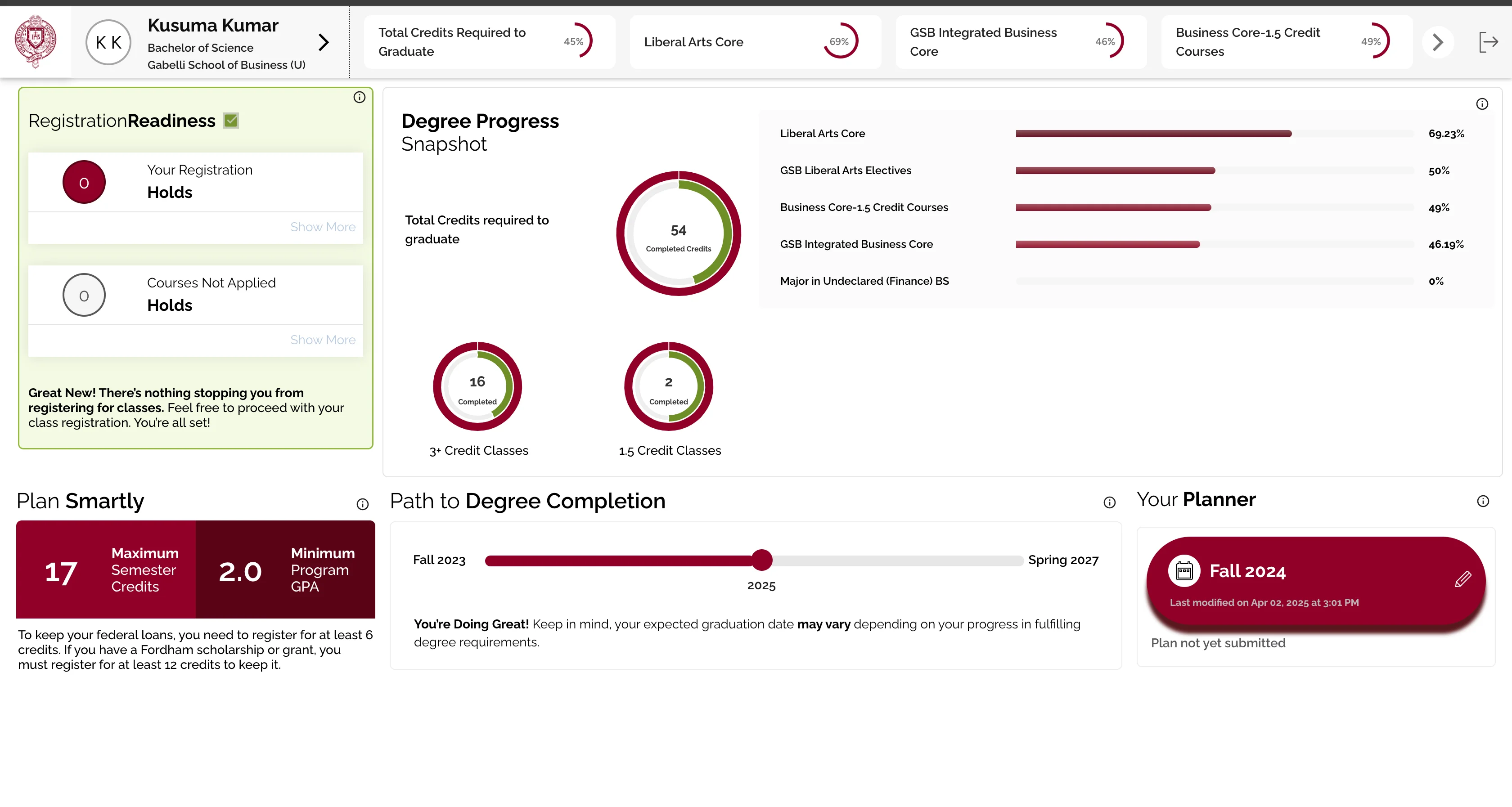 Student Course Planner